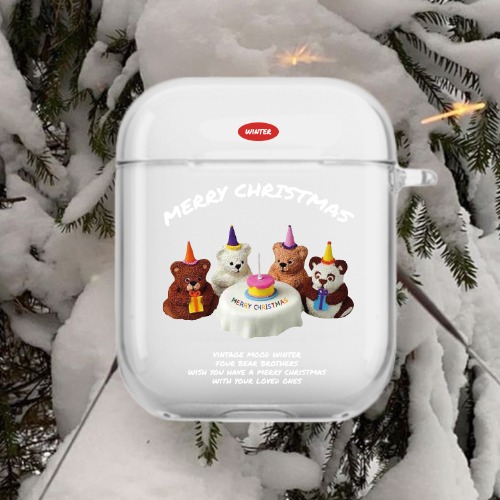 [케이스+철가루증정]MADE BLING(에어팟 전기종)_ We Wish You A Merry Christmas 에어팟 하드 케이스,블링블링케이스